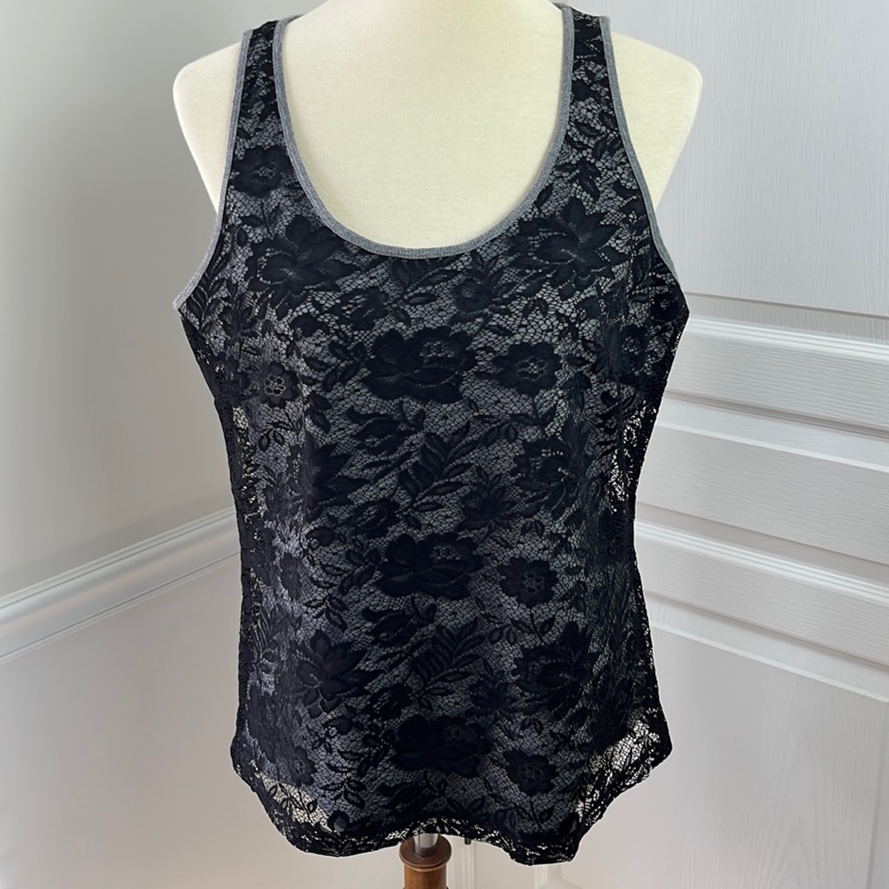 New York & Company lace overlay tank top